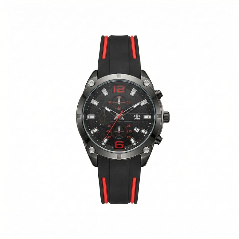 RELOJ ANALOGO HOMBRE UMBRO PLUS NEGRO/ROJO UMBP-1500-90 - 3