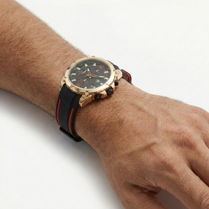 RELOJ ANALOGO HOMBRE UMBRO PLUS NEGRO /ROJO UMBP-1500-91 - 3
