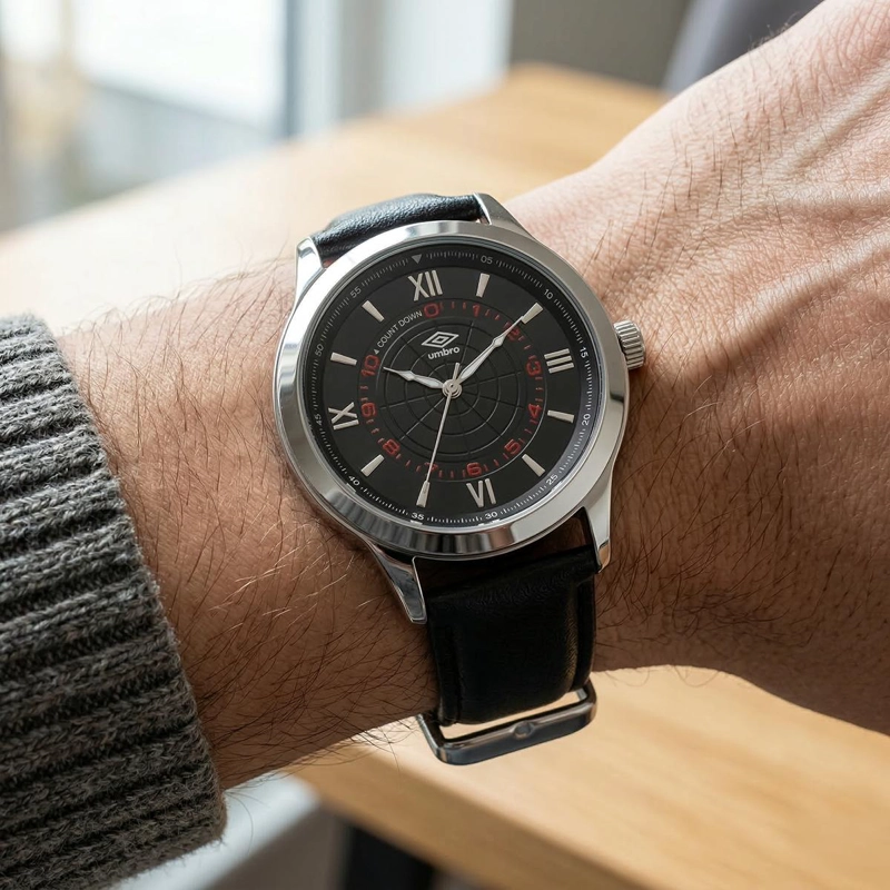 RELOJ ANALOGO HOMBRE UMBRO PLUS NEGRO UMBP-1500-151 - 4