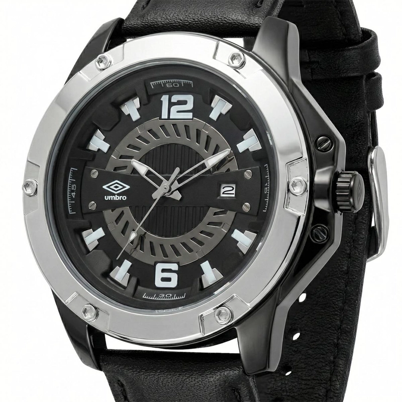 RELOJ ANALOGO HOMBRE UMBRO PLUS NEGRO UMBP-1500-76 - 2