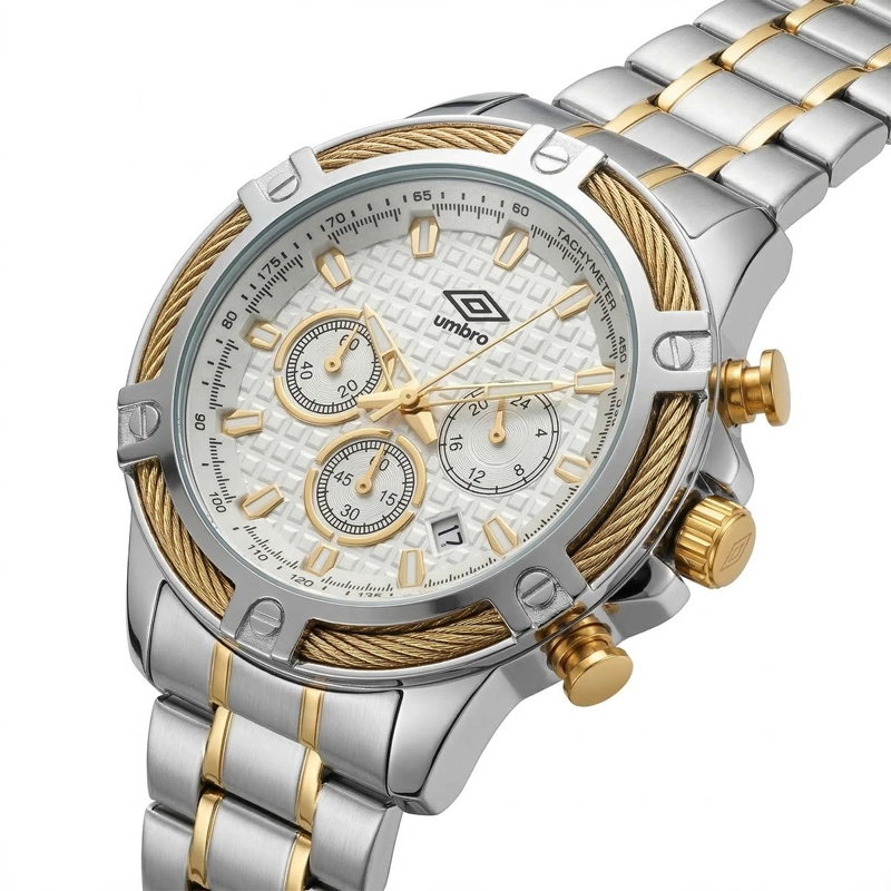 RELOJ ANALOGO HOMBRE UMBRO PLUS PLATEADO/DORADO UMBP-1500-128 - 4