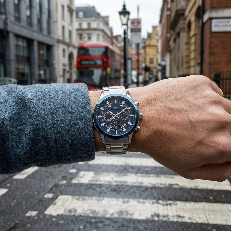 RELOJ ANALOGO HOMBRE UMBRO PLUS PLATEADO UMBP-1500-102 - 2