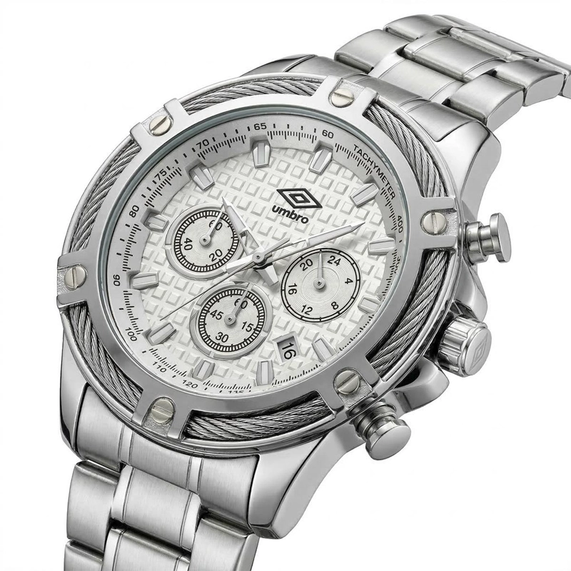 RELOJ ANALOGO HOMBRE UMBRO PLUS PLATEADO UMBP-1500-130 - 2