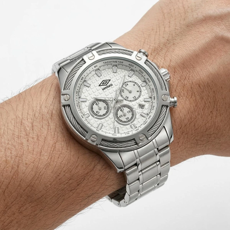 RELOJ ANALOGO HOMBRE UMBRO PLUS PLATEADO UMBP-1500-130 - 4