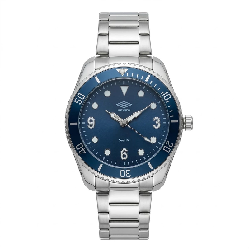 RELOJ ANALOGO HOMBRE UMBRO PLUS PLATEADO UMBP-1500-154 - 1