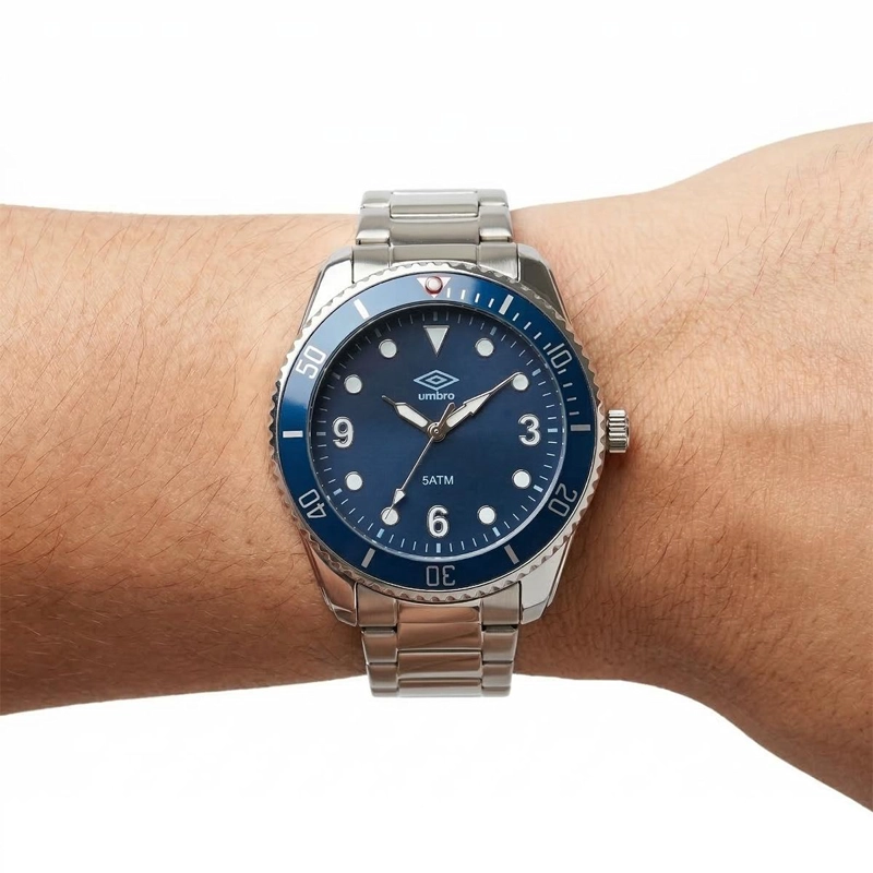 RELOJ ANALOGO HOMBRE UMBRO PLUS PLATEADO UMBP-1500-154 - 5