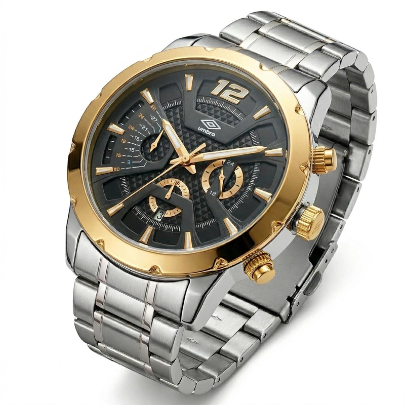 RELOJ ANALOGO HOMBRE UMBRO PLUS PLATEADO UMBP-1500-80 - 2
