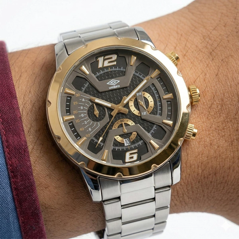 RELOJ ANALOGO HOMBRE UMBRO PLUS PLATEADO UMBP-1500-80 - 3