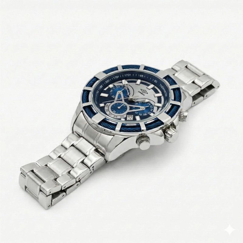 RELOJ ANALOGO HOMBRE UMBRO PLUS PLATEADO UMBP-1500-69 - 2