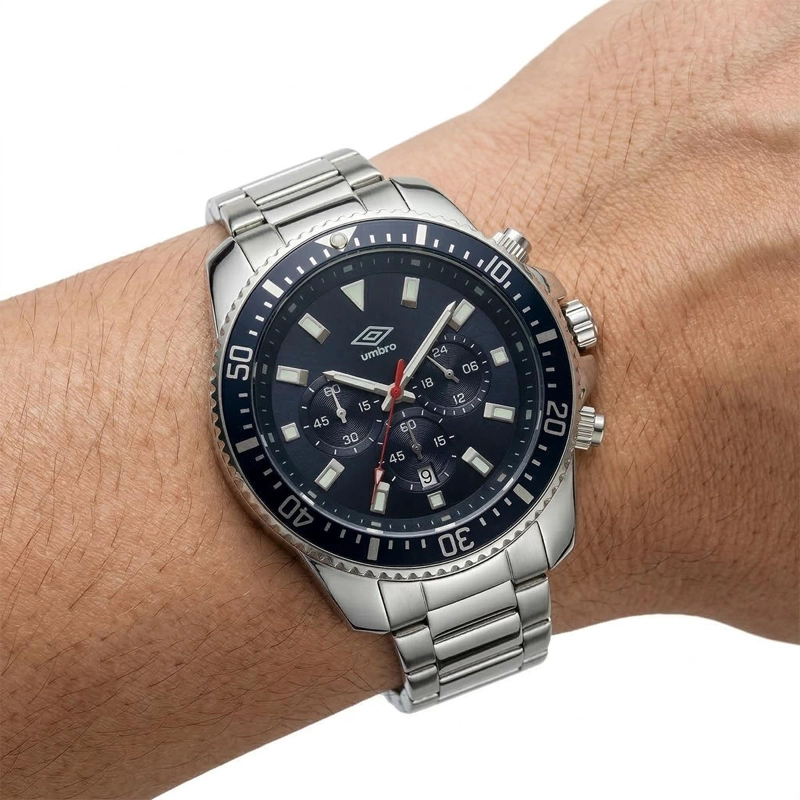 RELOJ ANALOGO HOMBRE UMBRO PLUS PLATEADO UMBP-1500-103 - 4