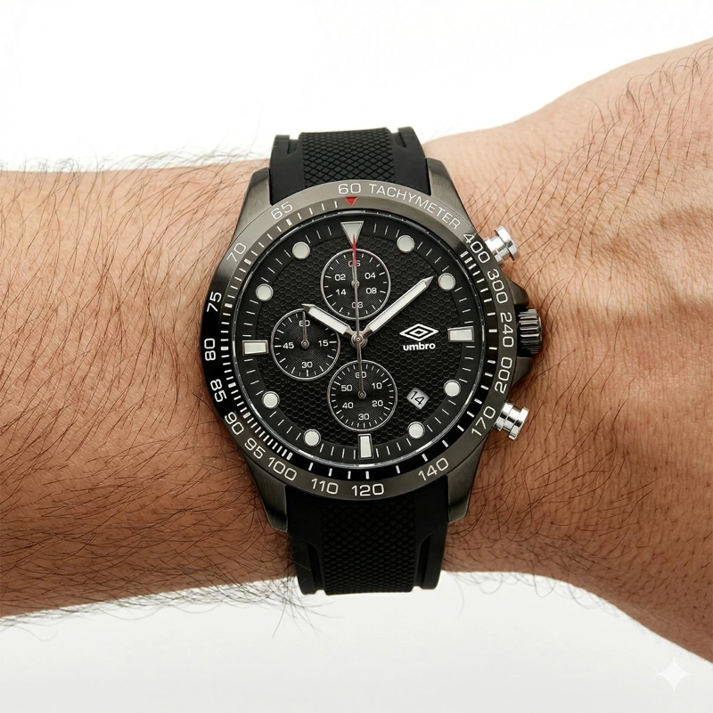 RELOJ ANALOGO HOMBRE UMBRO PLUS NEGRO UMBP-1500-110 - 3