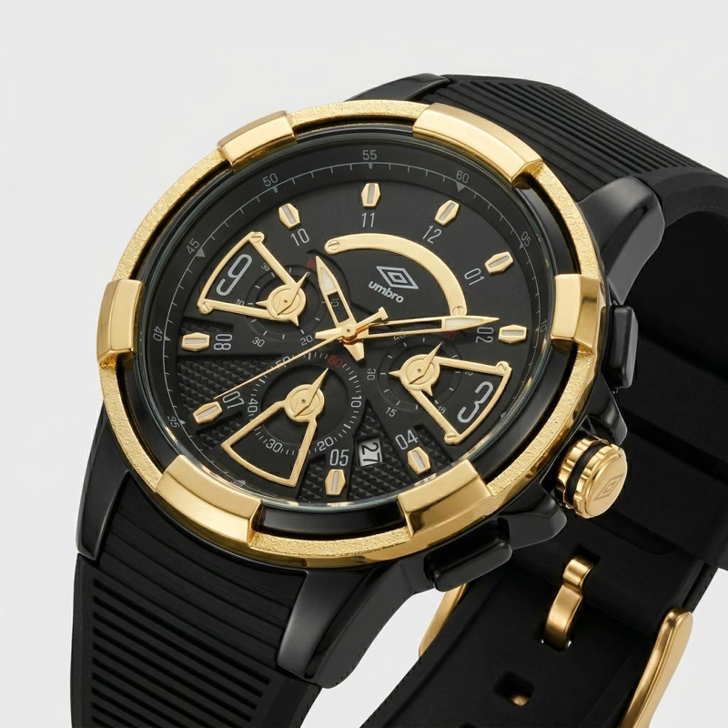 RELOJ ANALOGO HOMBRE UMBRO PLUS NEGRO UMBP-1500-121 - 2