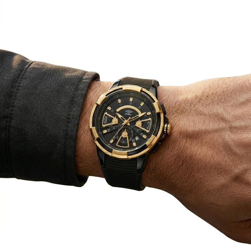 RELOJ ANALOGO HOMBRE UMBRO PLUS NEGRO UMBP-1500-121 - 3