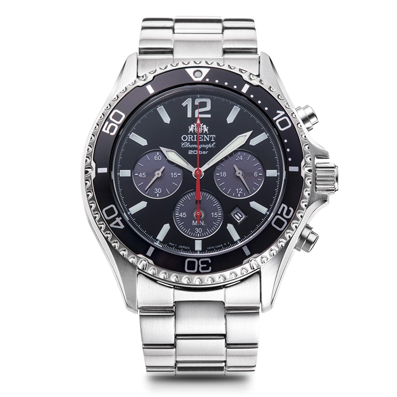 RELOJ  ANALOGO  HOMBRE ORIENT PLATEADO RA-TX0202B - 1