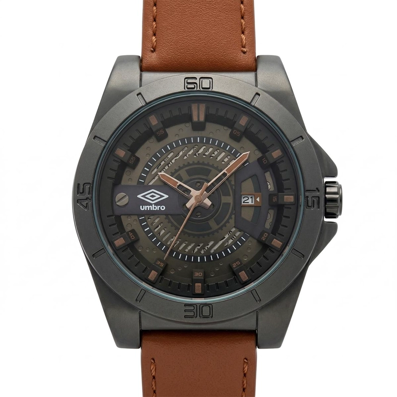 RELOJ ANALOGO DIGITAL HOMBRE UMBRO PLUS CAFE  UMBP-1500-190 - 1