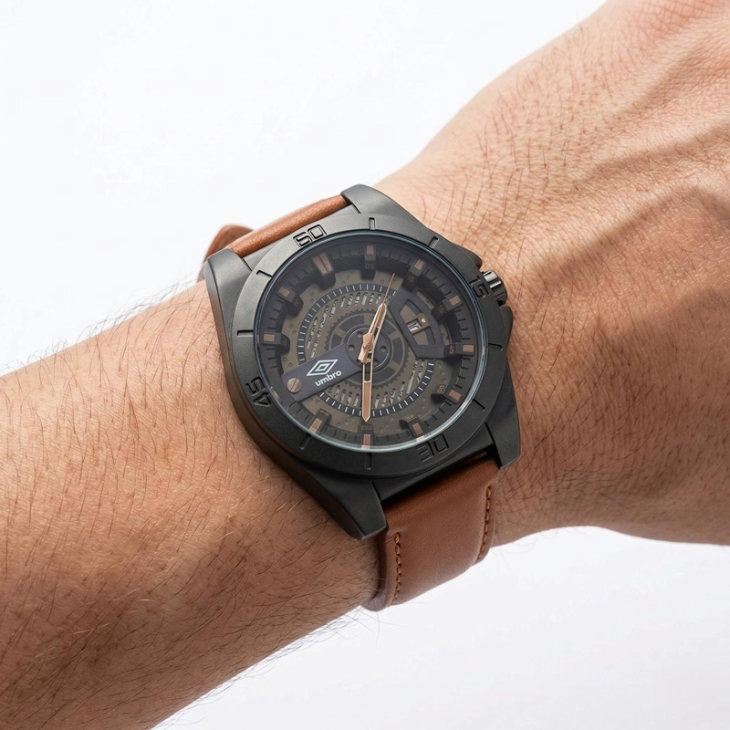 RELOJ ANALOGO DIGITAL HOMBRE UMBRO PLUS CAFE  UMBP-1500-190 - 4