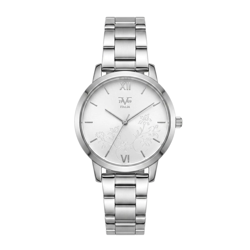 RELOJ ANALOGO MUJER 19V69 ITALIA PLATEADO -129 - 1
