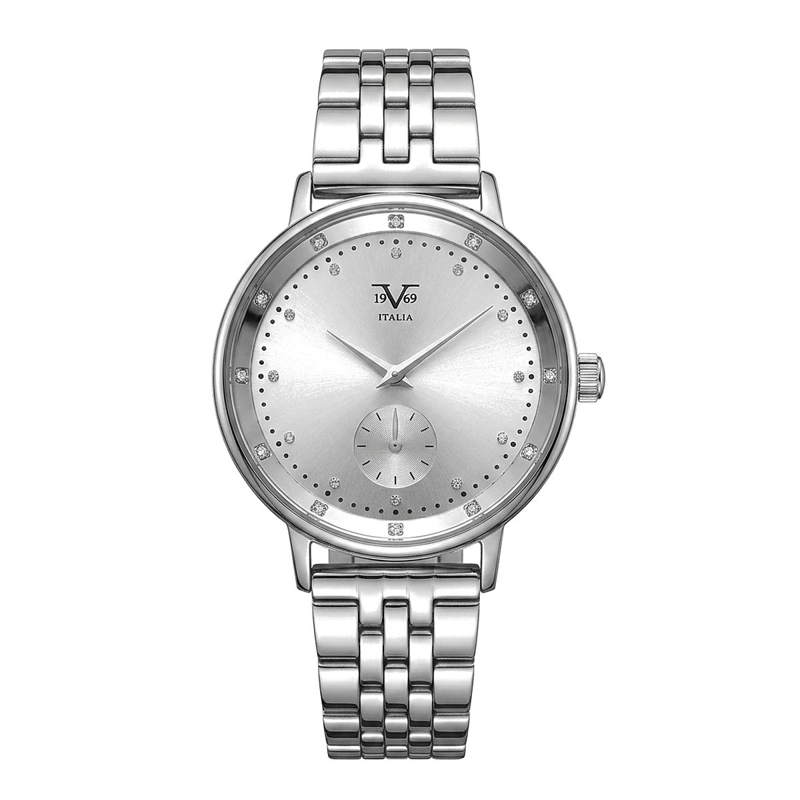 RELOJ ANALOGO MUJER 19V69 ITALIA PLATEADO -91 - 1