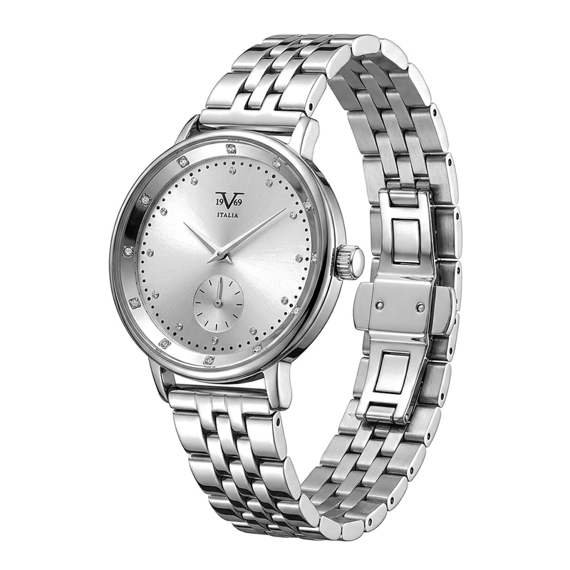 RELOJ ANALOGO MUJER 19V69 ITALIA PLATEADO -91 - 2
