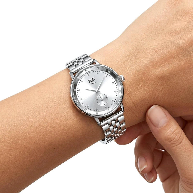 RELOJ ANALOGO MUJER 19V69 ITALIA PLATEADO -91 - 4