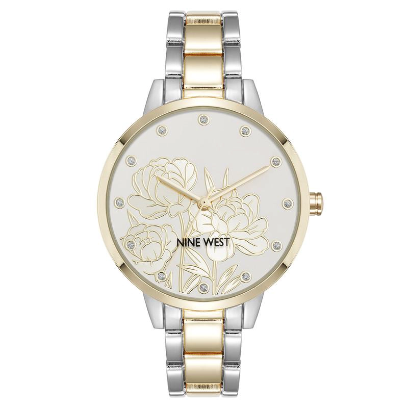 RELOJ MUJER NINE WEST PLATEADO NW/2099FLTT - 1
