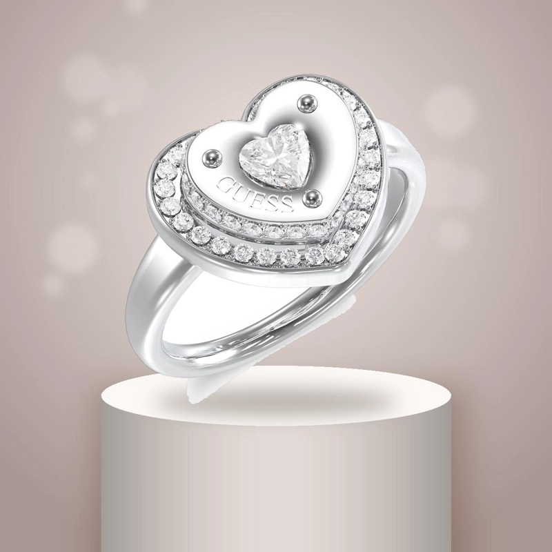 ANILLO MUJER GUESS PLATEADO JUBR05552JWRH54 - 2