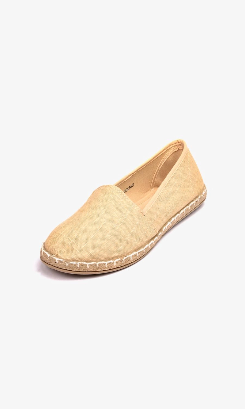 ALPARGATAS MUJER CHANCLETA TEXTIL BEIGE LORETO - 1