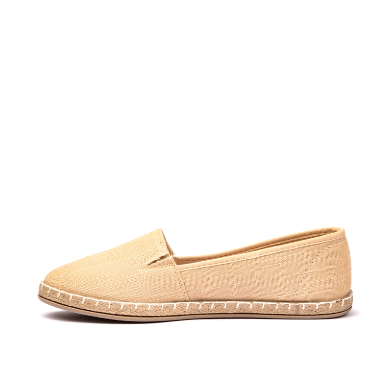 ALPARGATAS MUJER CHANCLETA TEXTIL BEIGE LORETO - 2