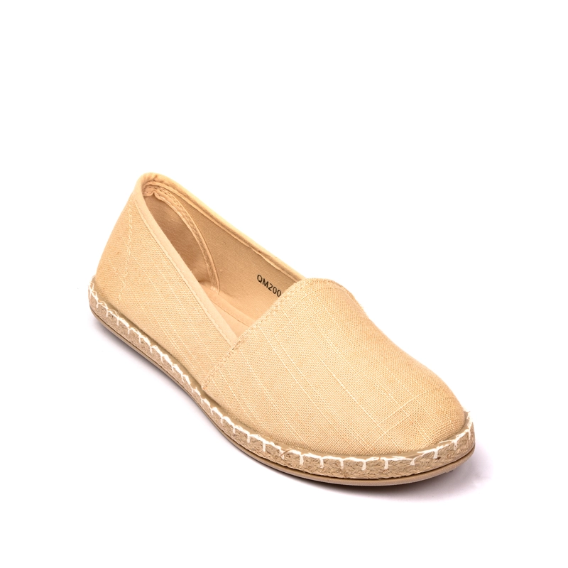 ALPARGATAS MUJER CHANCLETA TEXTIL BEIGE LORETO - 3