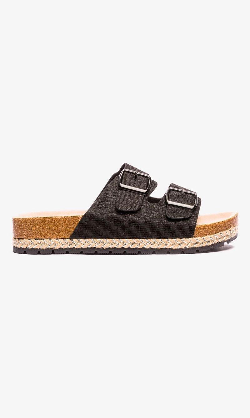 SANDALIAS MUJER CHANCLETA NEGRO GURAMI - 1