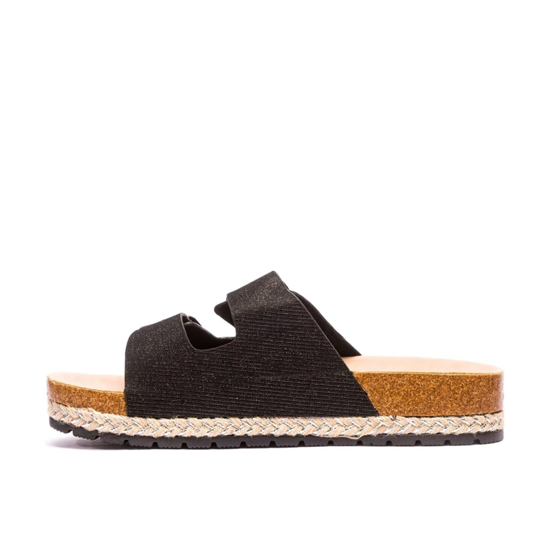 SANDALIAS MUJER CHANCLETA NEGRO GURAMI - 3