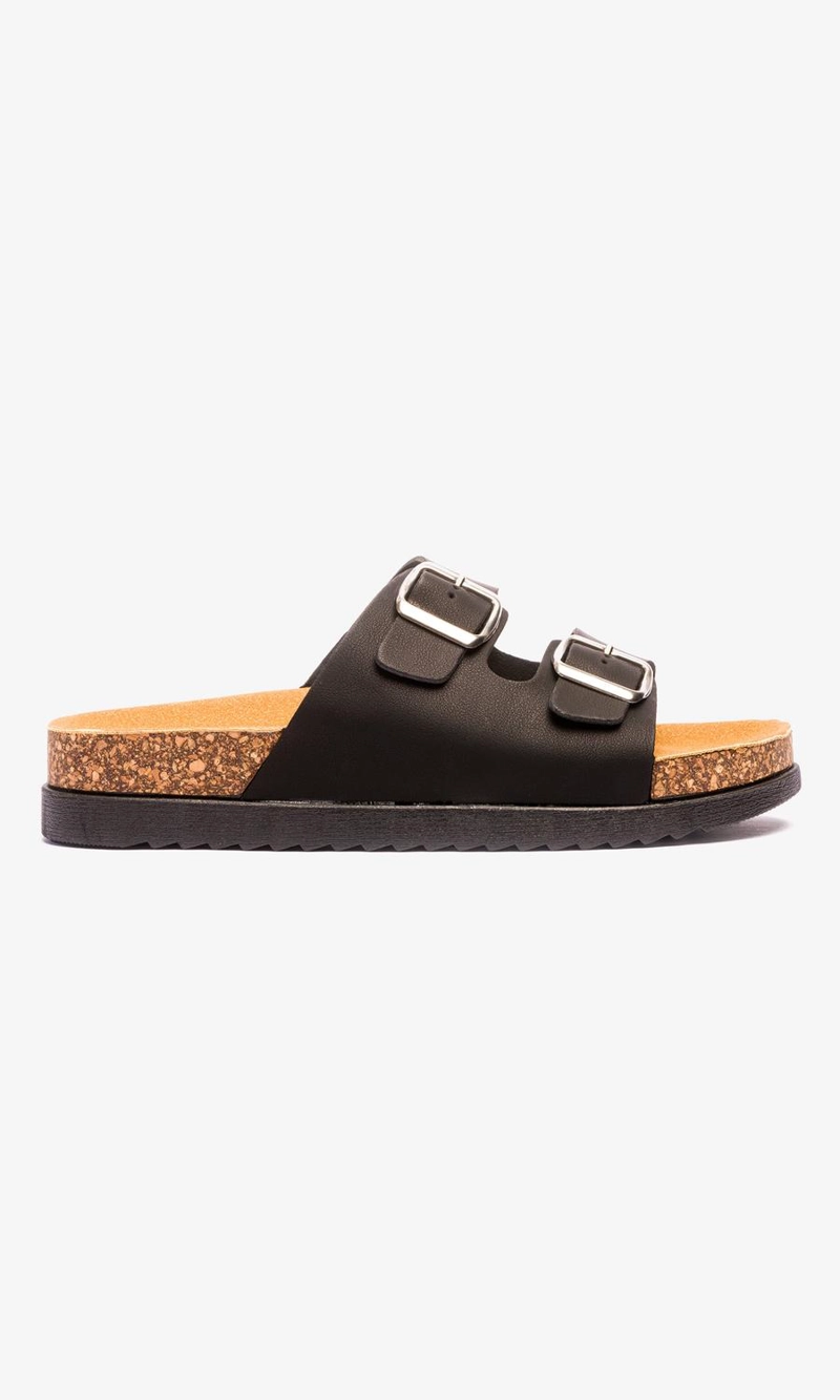 SANDALIA MUJER ARLEQUIN  NEGRO CHANCLETA - 1