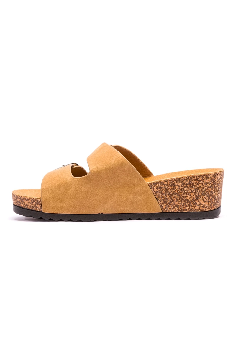 SANDALIAS MUJER CHANCLETA CAMEL CARDENAL - 2