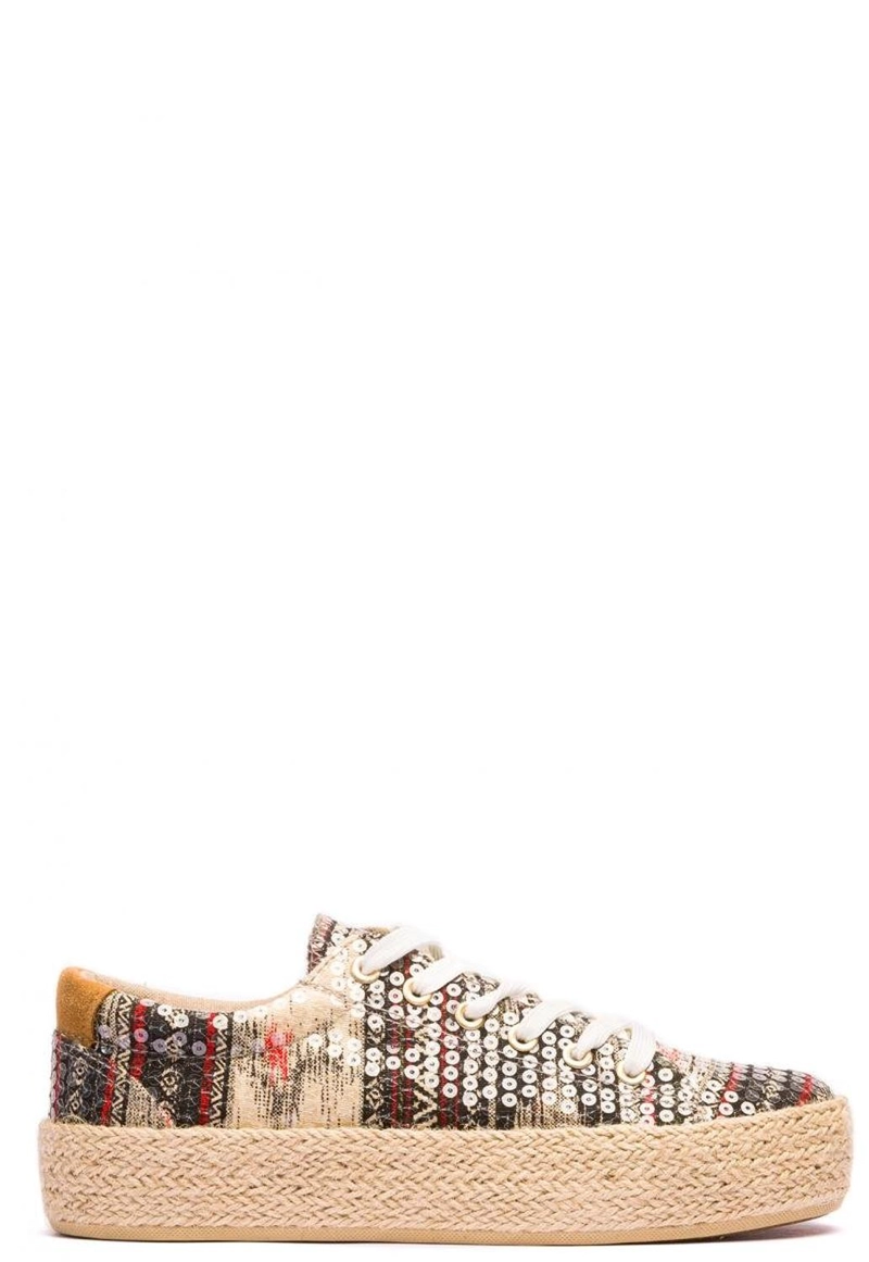 ZAPATILLAS MUJER CHANCLETA CASUALES BEIGE MALE - 1