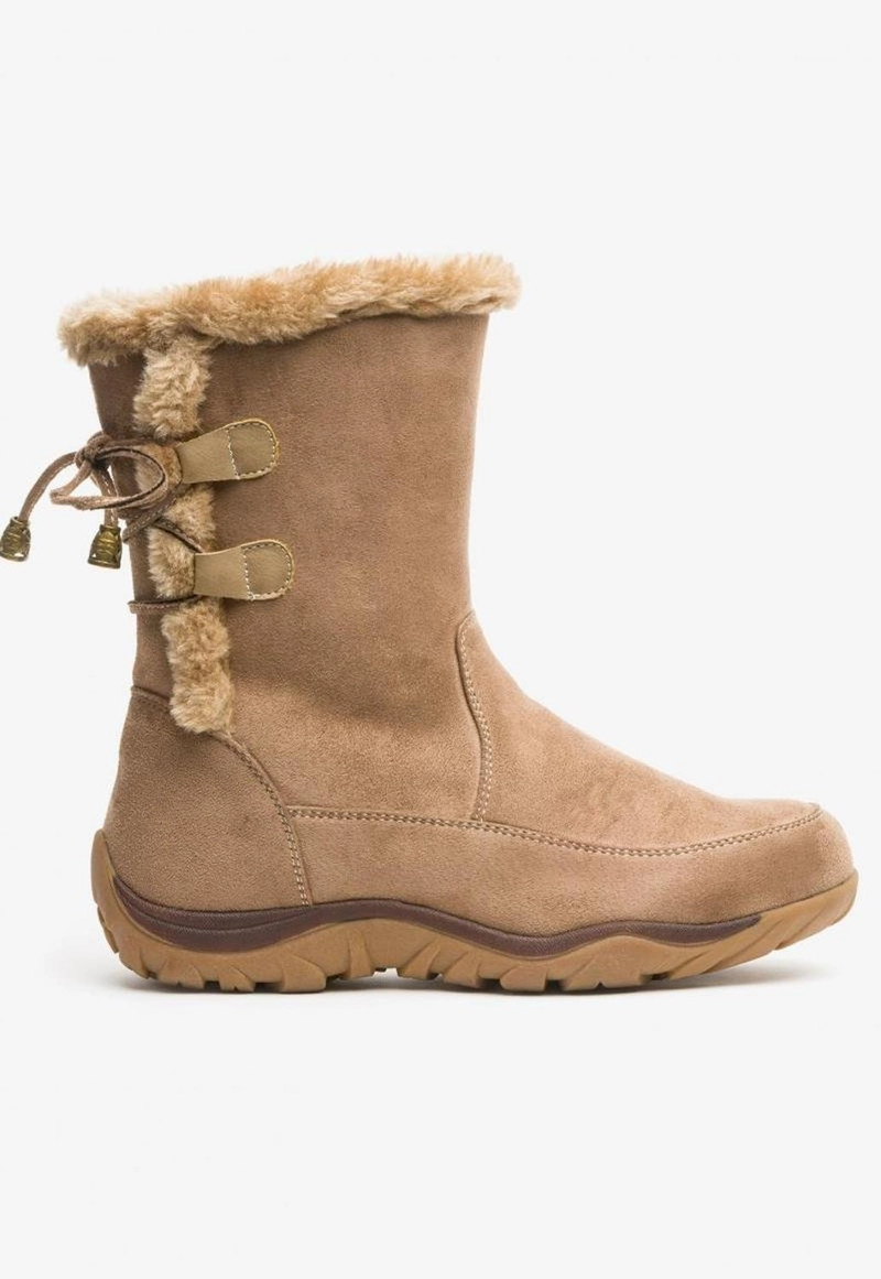 BOTA MUJER BEIGE LUCERA CHANCLETA - 1