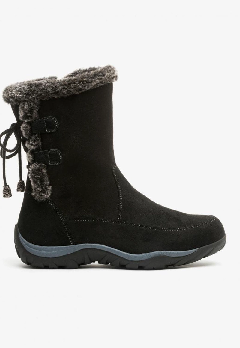 BOTA MUJER LUCERA  NEGRO CHANCLETA - 1