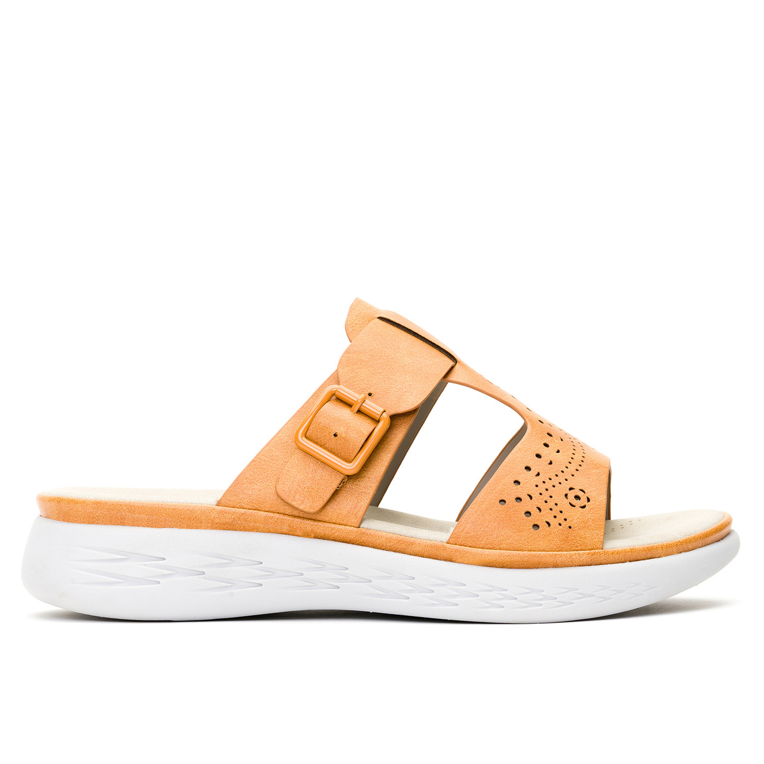 SANDALIA MUJER KAIRI CAMEL CHANCLETA - 1