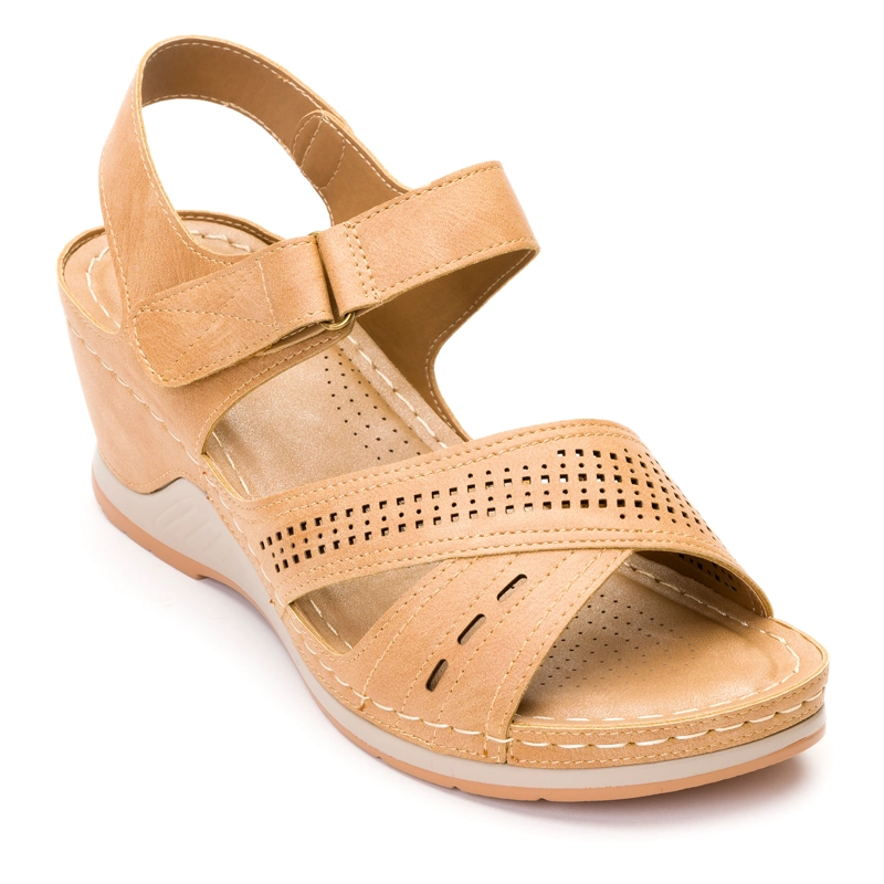 SANDALIAS MUJER CHANCLETA BEIGE MILÁN - 3