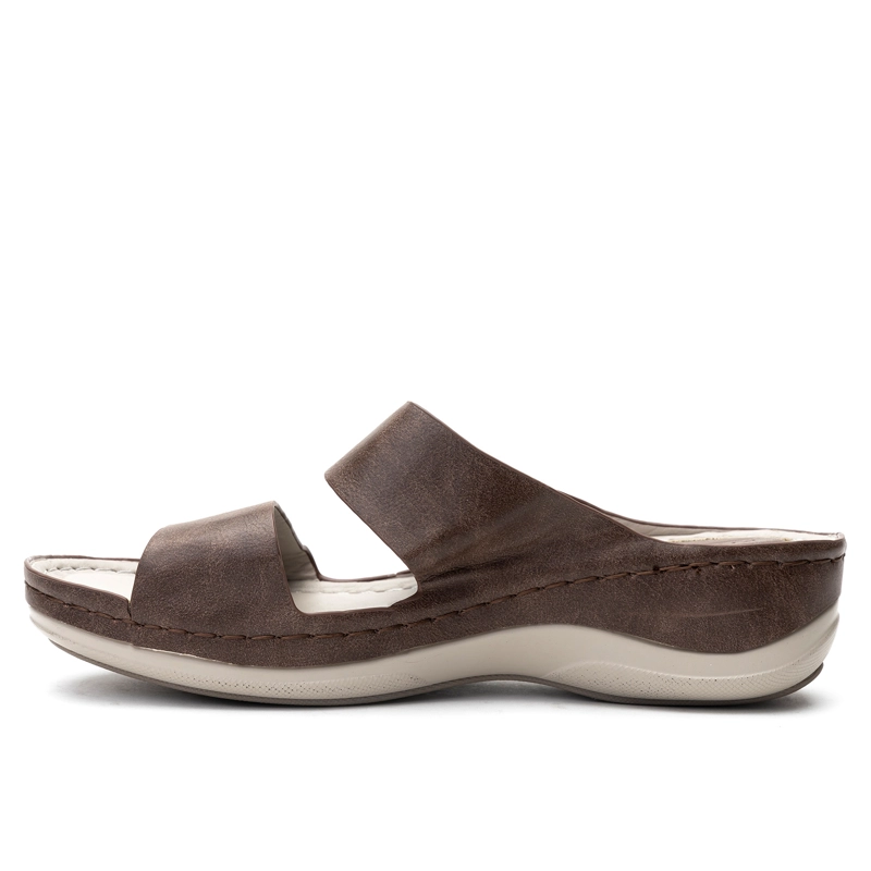 SANDALIAS MUJER CHANCLETA CAFÉ KENYA - 2