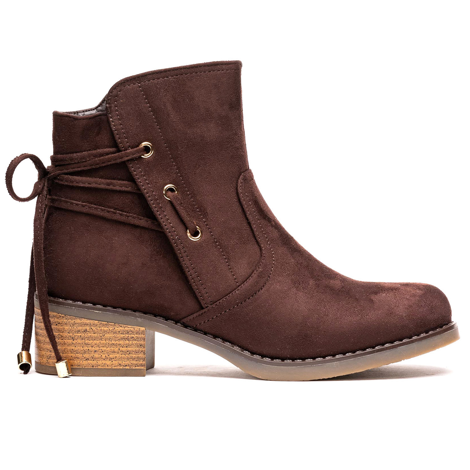 BOTÍN MUJER CAFÉ MORO QUILI THUNDER BLUE CASUAL - 1