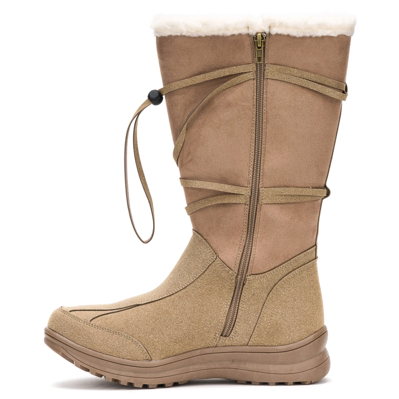 BOTA MUJER BEIGE RIBUN CARBIN - 2