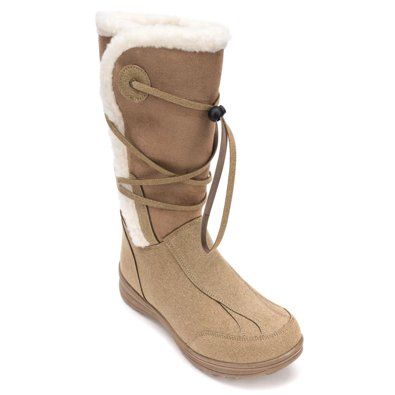 BOTA MUJER BEIGE RIBUN CARBIN - 3