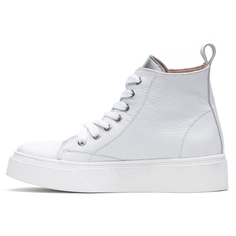 ZAPATILLA CUERO FUTRONO EN COLOR BLANCO BARRIENTOS - 2