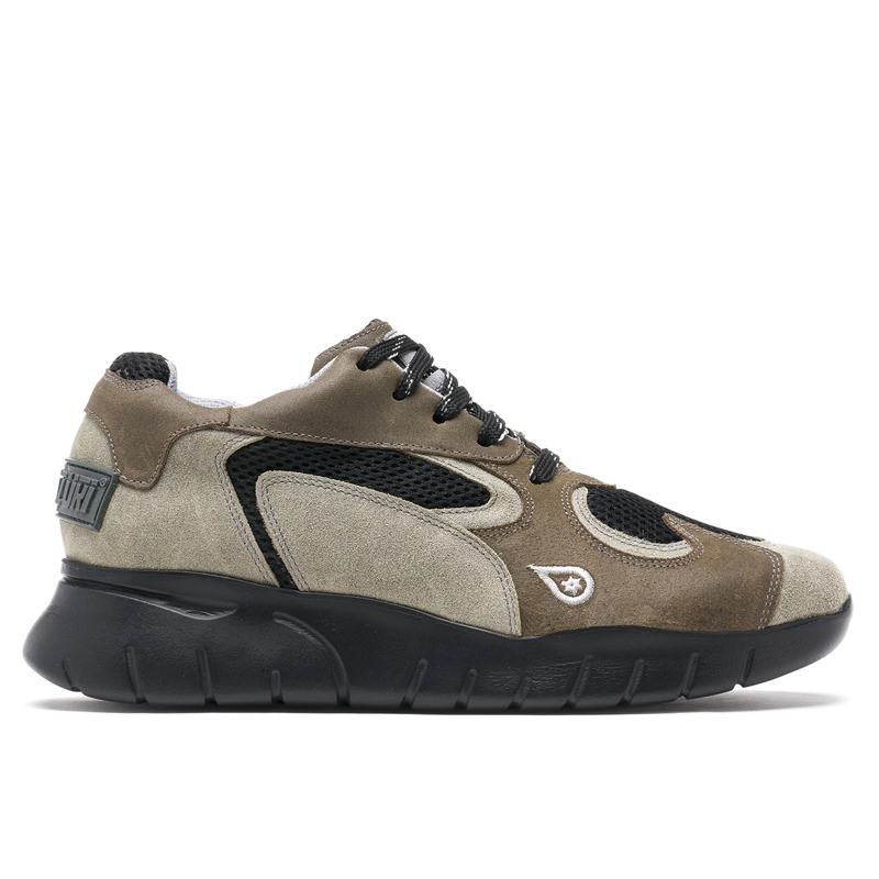 ZAPATILLA CUERO HELIO GRIS LANDAZURI - 1