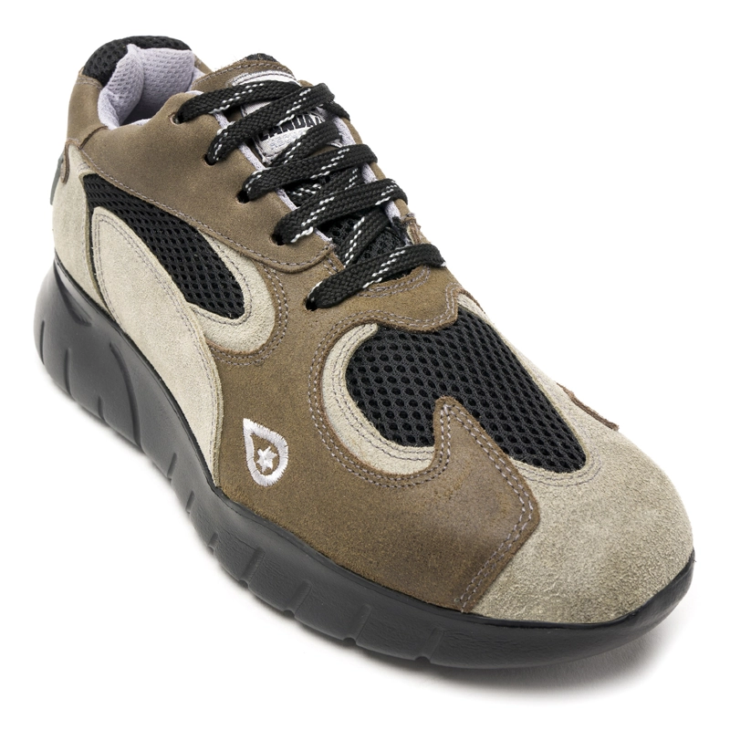 ZAPATILLA CUERO HELIO GRIS LANDAZURI - 3