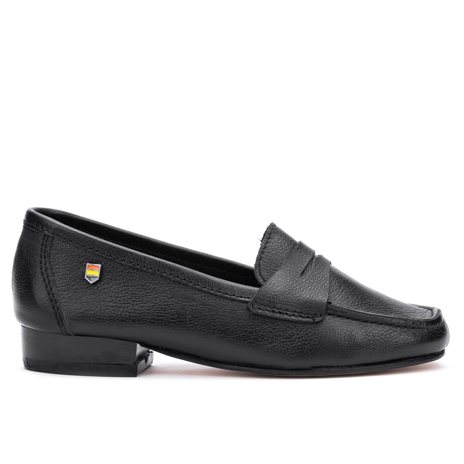 MOCASINES MUJER ACHA CUERO NEGRO FICUS - 1