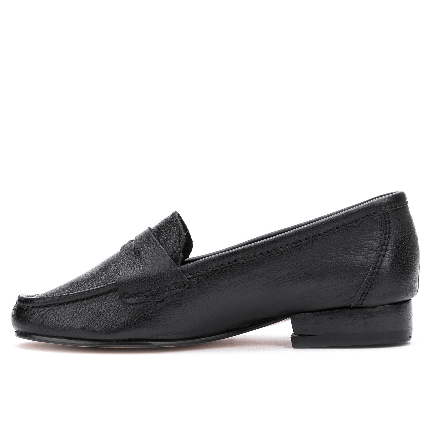 MOCASINES MUJER ACHA CUERO NEGRO FICUS - 2