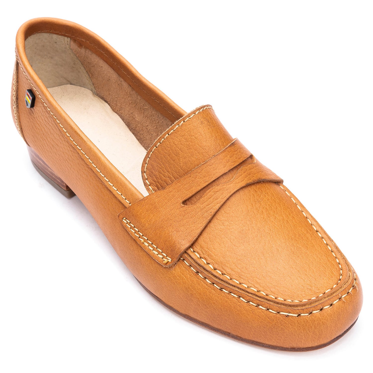 MOCASIN CUERO FICUS BEIGE ACHA - 3