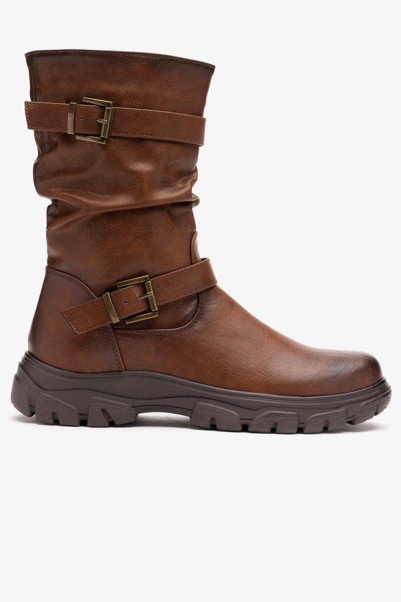 BOTA MUJER KARIN  CAFE  THUNDER BLUE - 1
