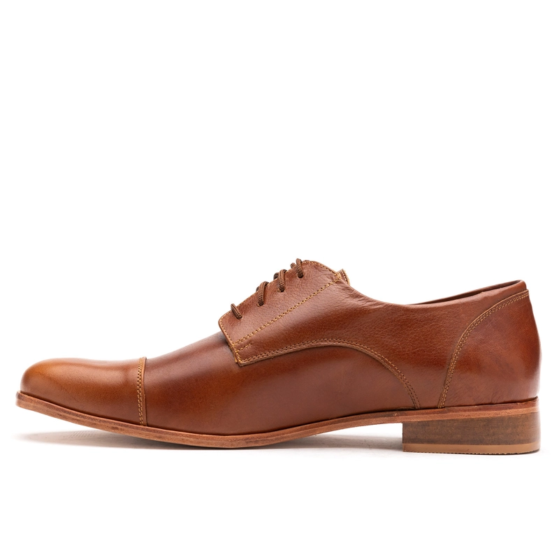 ZAPATO CUERO CIPRE S CAFE  ACHA - 2
